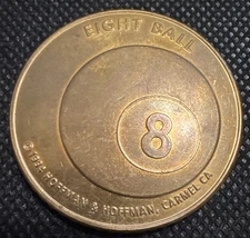 Brass Pog Slammer 8 Ball 1994 Cool Mikes Mint Slammer Hoffman Mint