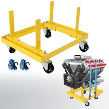 750lbs Rolling Engine Stand,Adjustable Width And Length, with 2pcs Buckle Straps