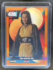 2025 Star Wars Smugglers Outpost Jedi Master Sol Finest Orange Refractor #/25