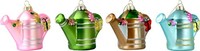 Furnaro 4-Tlg. Glasschmuck-Set GießKannen DekoanhäNger Baumschmuck Glas Bunt