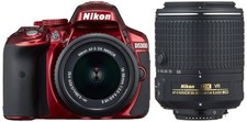 Nikon Digital SLR Camera D5300 Double Zoom Kit 2 Red