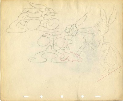 Original Model Sheet of Max Hare from Toby Tortoise Returns (1936)