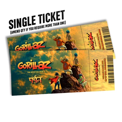 CUSTOM Gorillaz Mock Ticket The Mountain Tour 2026 | Surprise Gift Reveal | Souvenir