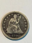1876-S SEATED LIBERTY SILVER QUARTER