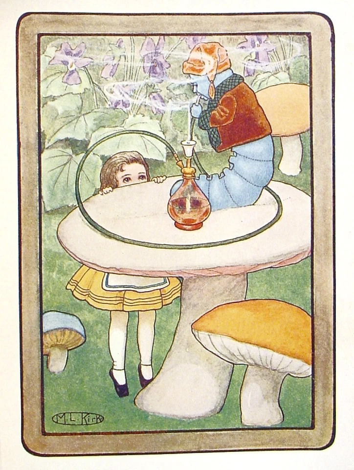 ALICE IN WONDERLAND Rare 1904 M L KIRK Illustrated 50 ILLUSTRATIONS Antique HC Foto 3 de 4