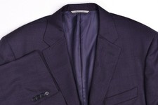 Canali 1934 Navy Wool Plaid Blazer Jacket 46 R
