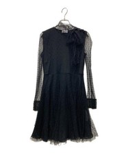 RED VALENTINO                    Tulle sleeve design dress black 0000034609 01