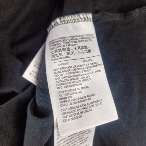 Levi's Men's Black T-Shirt Size XL Round Neck Short Sleeve Pullover Logo - Picture 9 of 10
