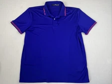 Polo Golf Ralph Lauren RLX Men's Blue Pink XL Performance Stretch Golf