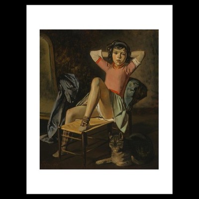 Balthus - Girl with Cat (1937) Art Card Print
