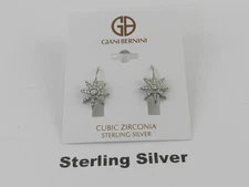 Giani Bernini Cubic Zirconia Starburst Leverback Earrings