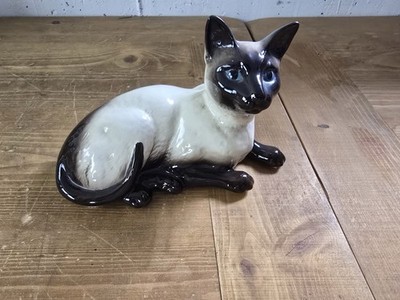 Beswick Siam Katze Figur Nr 1559 England Keramik liegend Vintage