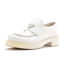 Prada Women's Triangle Logo Loafers Spazzolato Leather