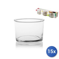 15x Pakete 3 Gläser Glas Bodega Mini CL 20 Durchsichtig Bormioli Rocco