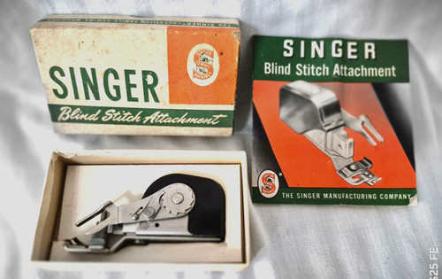 Vintage 1949 Singer Blind Stitch Attachment No. 160616 With Box & Manual