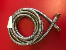 BBQ 8MM STAINLESS BRAIDED LPG HOSE WITH 3/8" FEMALE SAE FLARE NUT ENDS X 1800MM