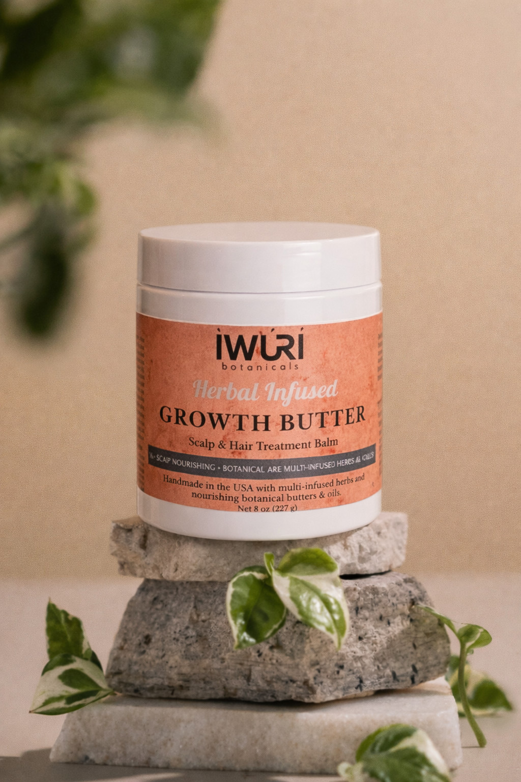 IWURI Botanicals Herbal Growth Butter Scalp Treatment 4C Nat