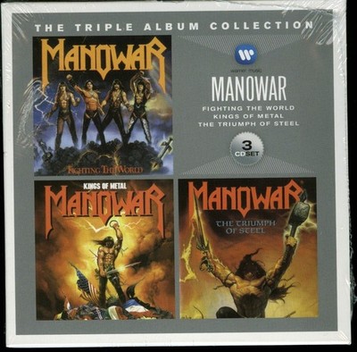 Manowar Triple Album Collection New 3 CD Box Set Fighting World Kings Steel