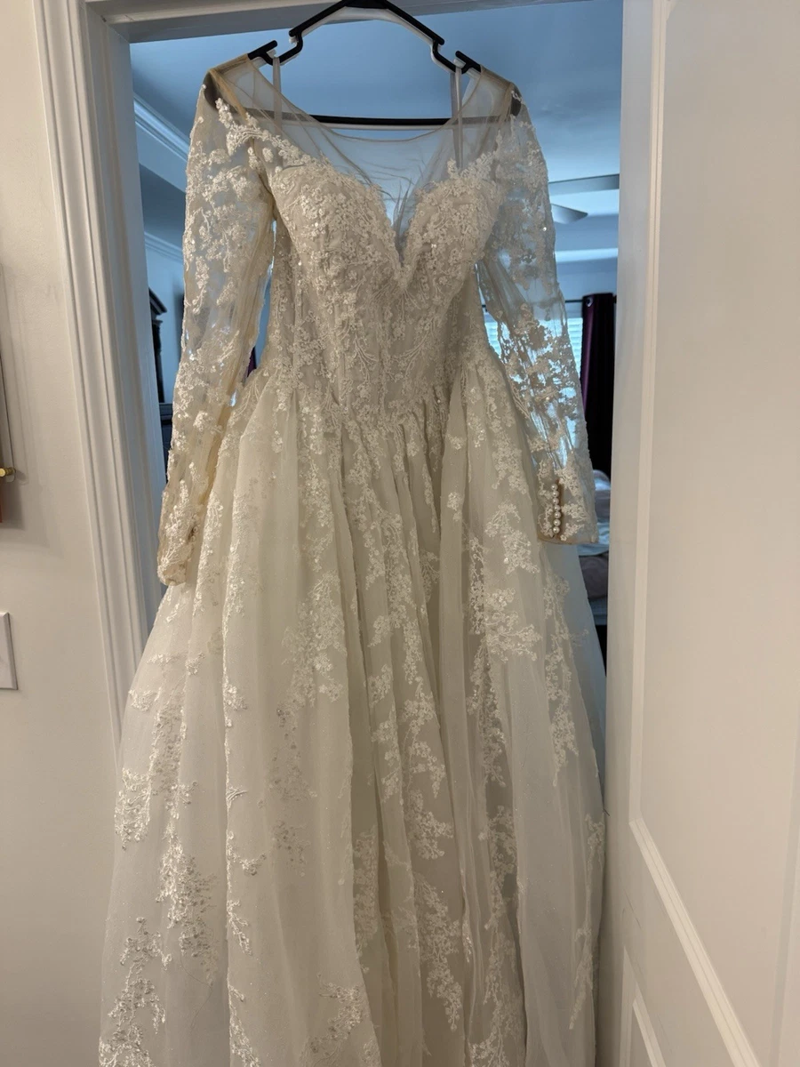 David's Bridal Long Sleeve Wedding Dresses for sale | eBay David's Bridal Long Sleeve Wedding Dresses for sale | eBay