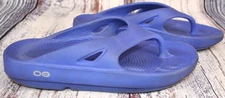 OOFOS OOriginal Original Recovery Navy Comfort Sandals Women's Size 6 Men's 4