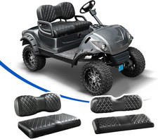 4PCS Golf Cart Seat Covers Kit, Front and Rear Seat Covers Fits Yamaha/G29/Drive