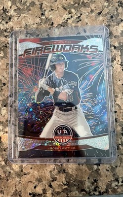 2026 Panini Stars & Stripes Prizm - Fireworks Bobby Witt Jr. #12 Disco Prizm