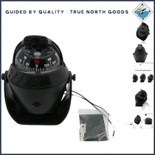 Adjustable Marine Compass with LED Light for Safe Night Navigation in Vehicles