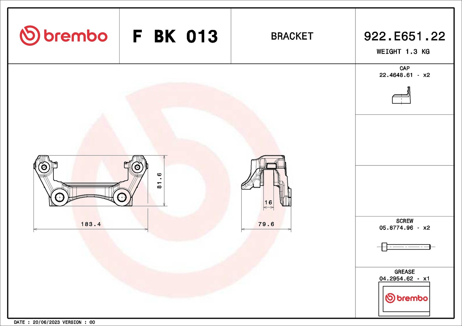 Fits BREMBO F BK 013 Brake Caliper Bracket Set F BK 013 Brake caliper ⭐UK Stock⭐ - Image 15