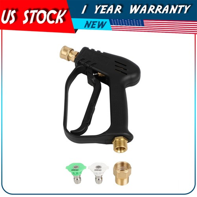 #ad Short Pressure Washer Gun w M22 14MM Inlet Stubby High Pressure Handle Gun New $24.99