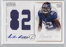 2012 National Treasures Jersey Number Signatures 19/50 Rueben Randle #8 Auto 3c7