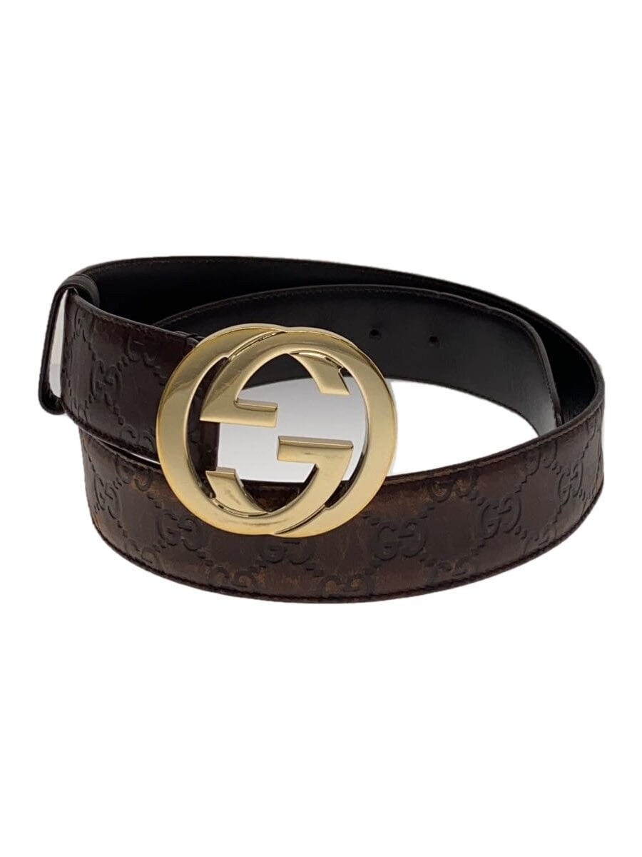 GUCCI Mens Brown Leather Belt 114876 498949 8534
