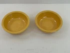 Pair of Vintage Fiesta Yellow 4.75 Nappy Fruit Bowls HLC Homer Laughlin 1930's