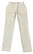 Belyn Key Women’s Golf Pants Cream XS High-Waist Slim Cropped Performance