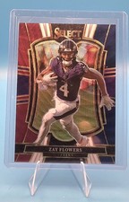 2025 Panini Select - Premier Level Zay Flowers #162 Tri-Color Prizm /299