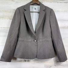 Tahari Arthur S Levine Blazer Womens 6P Brown Single Button Tailored Old Money