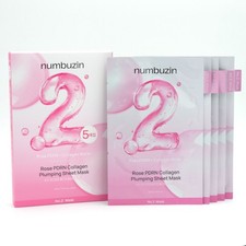 numbuzin No.2 Rose PDRN Collagen Plumping Sheet Mask 33ml x 5pcs K-Beauty