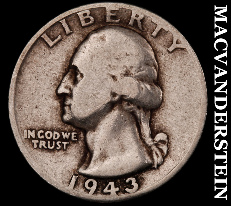 1943-D Silver Washington Quarter - Scarce  Better Date  No Reserve  #M599