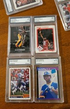 4 CARD GRADED HOF LOT KOBE BRYANT KEN GRIFFEY JR BARRY SANDERS MAGIC JOHNSON 