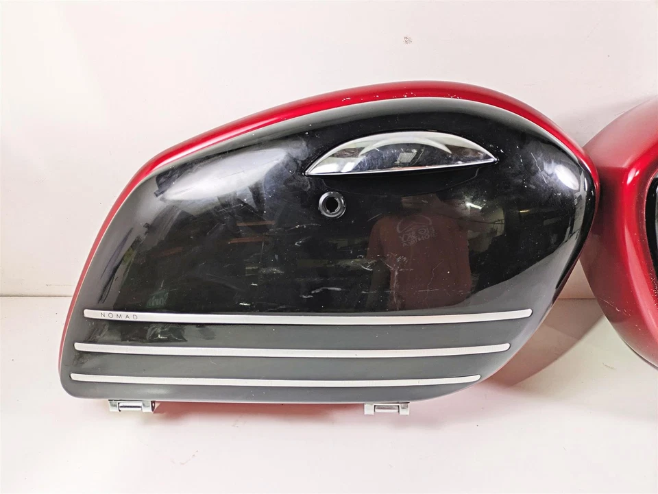 2008 Kawasaki VN1600 Vulcan Nomad Saddlebag Saddle Bag Set 14041-1130-17K Foto 3 de 4