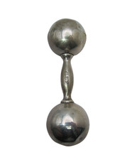 Tiffany & Co. Sterling Silver Vintage Barbell Dumbbell Baby Rattle