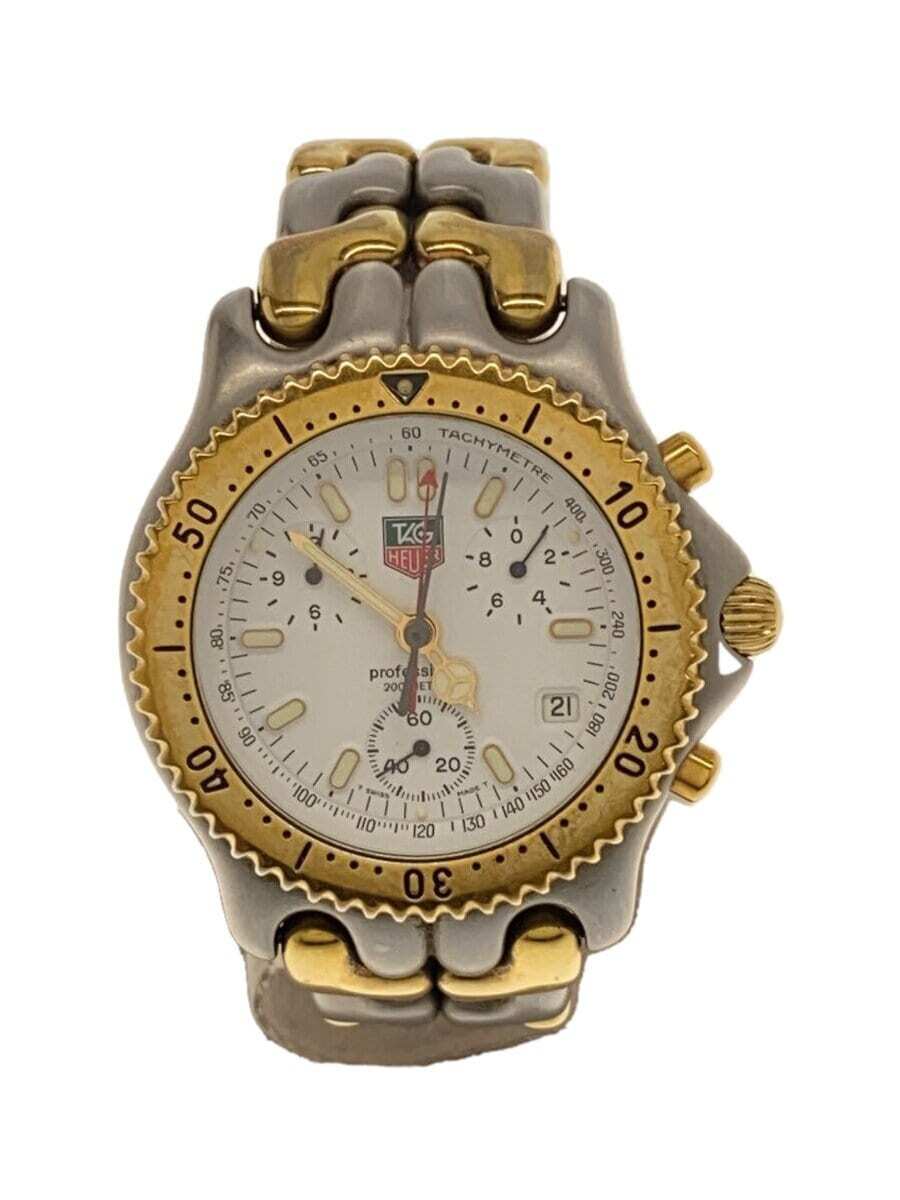 TAG Heuer S/el Professional S35.006 Date Stainless Steel Quartz Mens Watch Auth