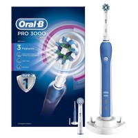 Oral-b Pro 3000 Crossaction Electric Rechargeable Toothbrush Powered By Braun - Oral-b Pro 3000 Crossaction Electric Rechargeable Toothbrush Powered By Braun -