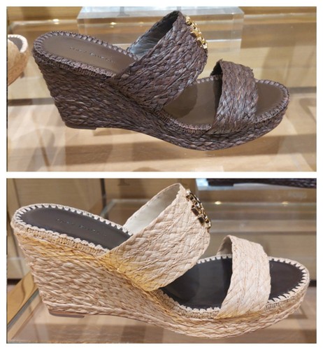 Tory Burch Everly Raffia Wedge Comfort Slide Sandal