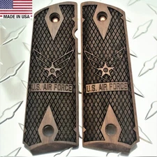 United States Air Force USAF Walnut 1911 Grips Full Size- Made in the USA