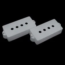 Lindy Fralin WHITE  Precision Bass Pickup Covers - P Bass with Orange Drop .047