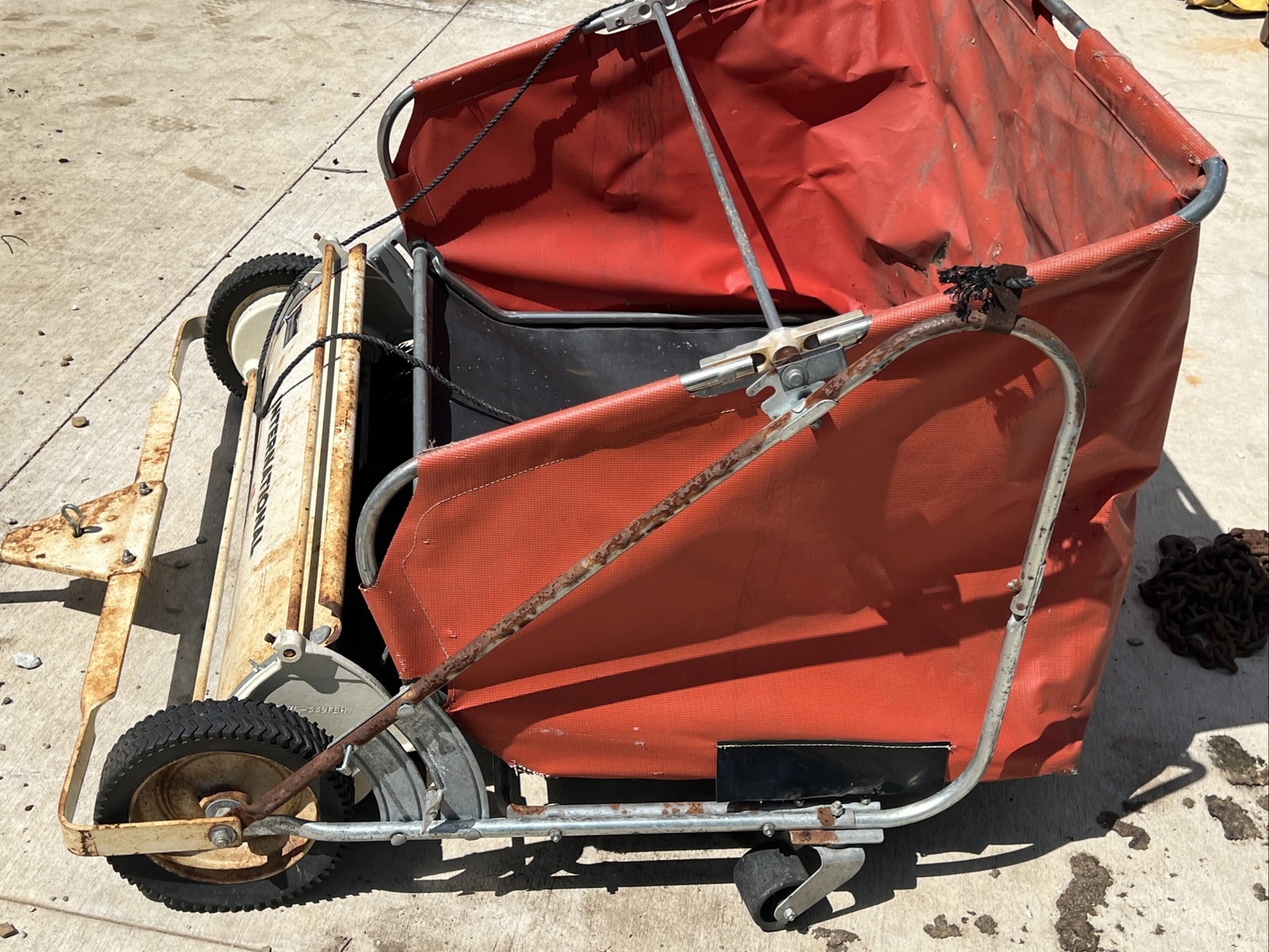 Vintage International Harvester Lawn Mower Grass Catcher 40” Wide x 32