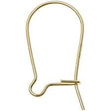 10 pcs Gold Filled Kidney Ear Wire Earring Connector Hook Findings
