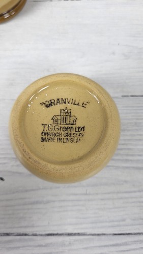 Vintage T.G Green Granville Church Gresley Butter Crock X4. PB - Picture 8 of 11