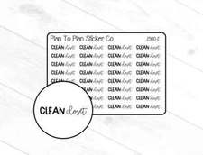 2500-2~~Clean Closet Script Planner Stickers.