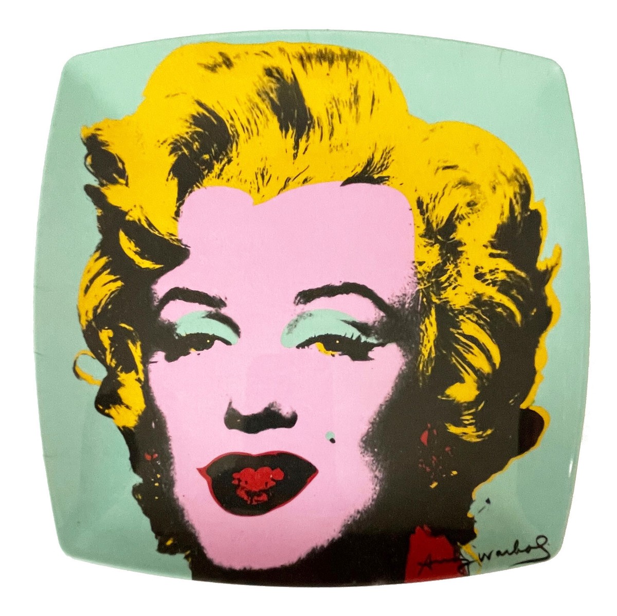 ANDY WARHOL MARILYN MONROE 4 Plate SET 8” Melamine Precidio